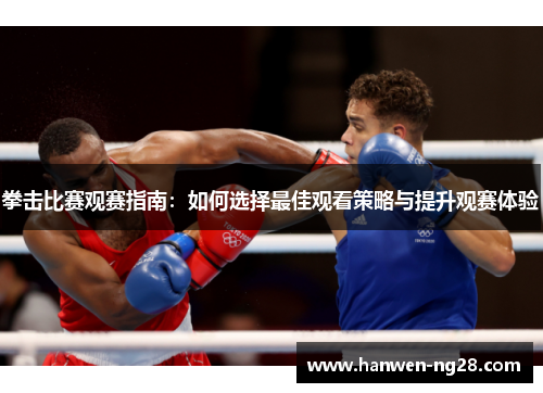 拳击比赛观赛指南：如何选择最佳观看策略与提升观赛体验